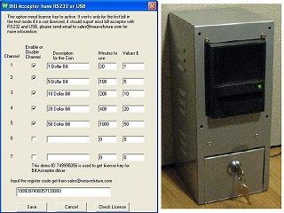 Software Controlled Coin-Op Kiosk System  for  Internet Cafe Kiosk  