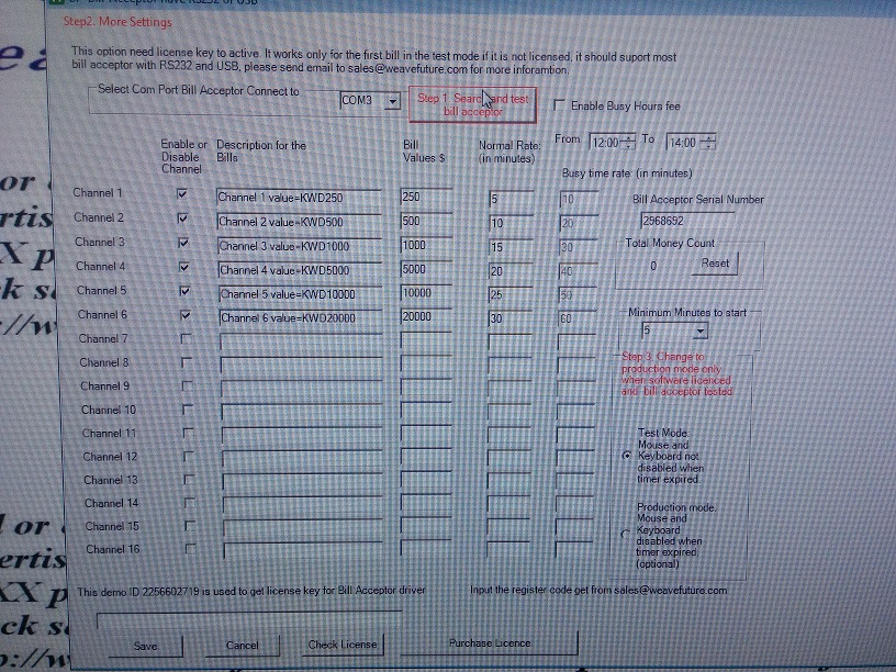 BB-Bill-Acceptor configuration